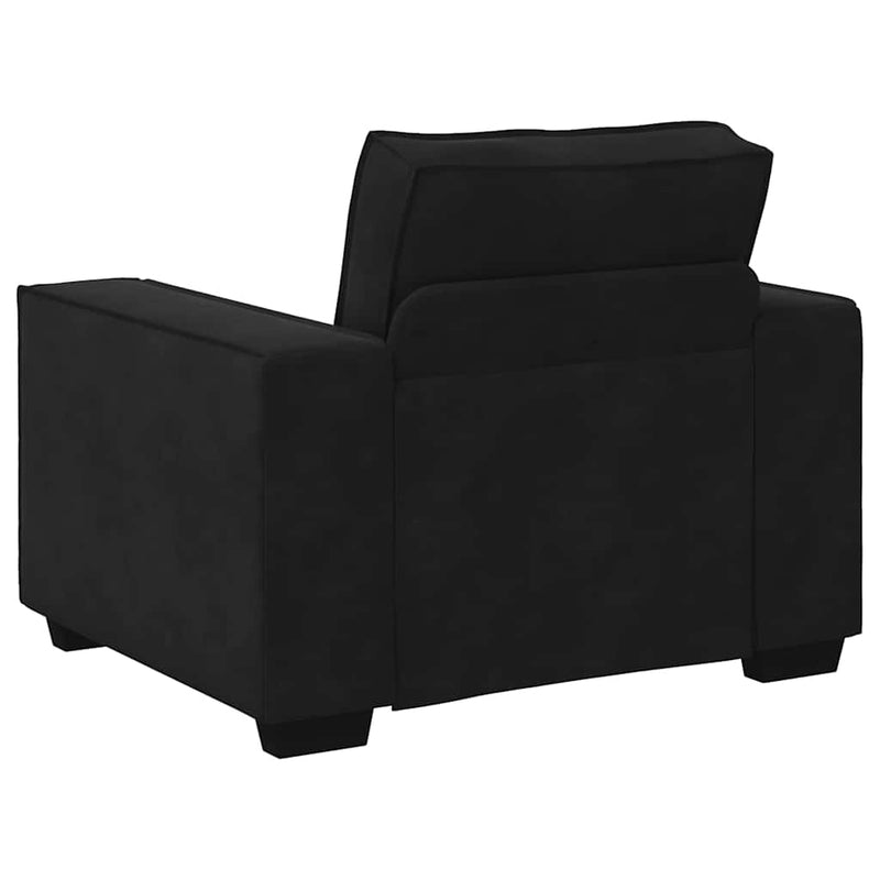 vidaXL fekete bársony kanapéfotel 60 cm