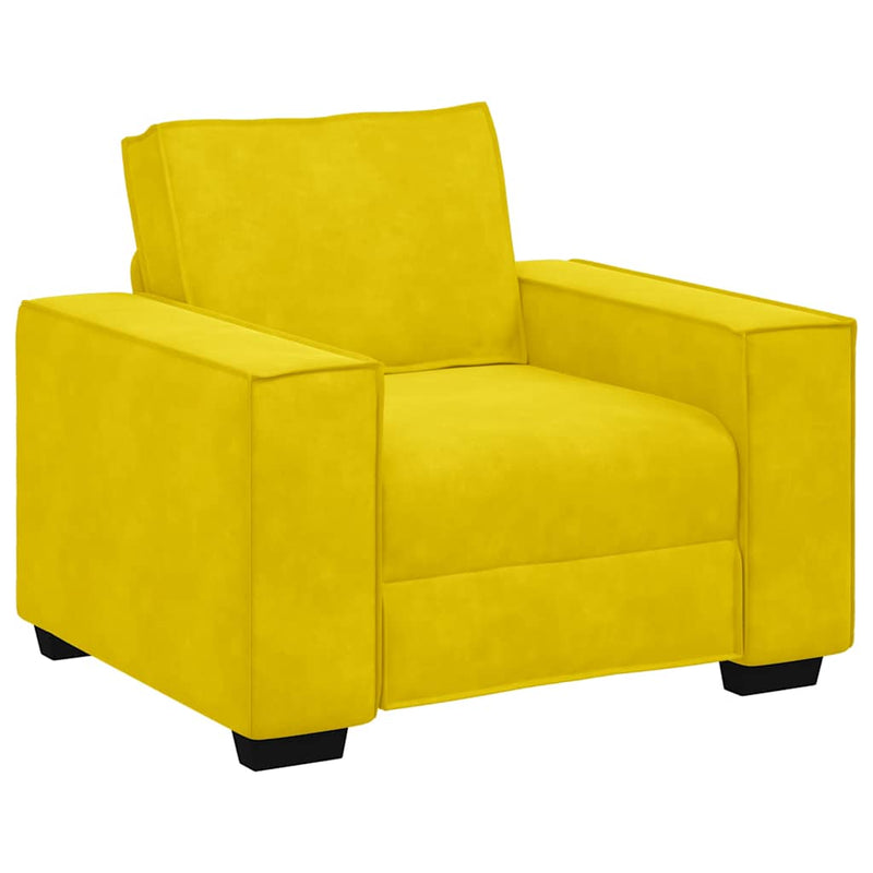 vidaXL sárga bársony kanapéfotel 60 cm