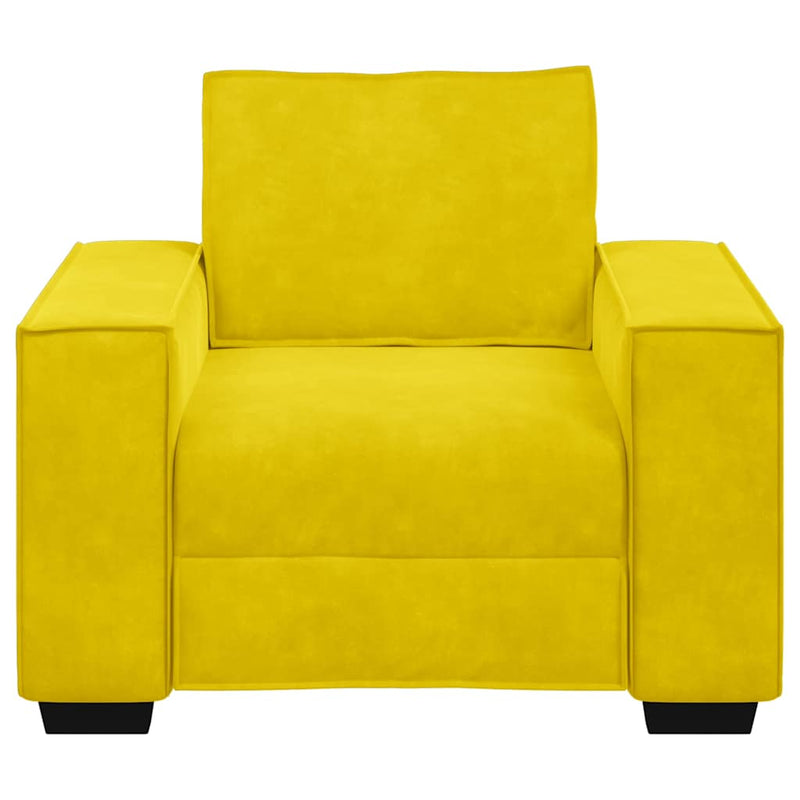 vidaXL sárga bársony kanapéfotel 60 cm