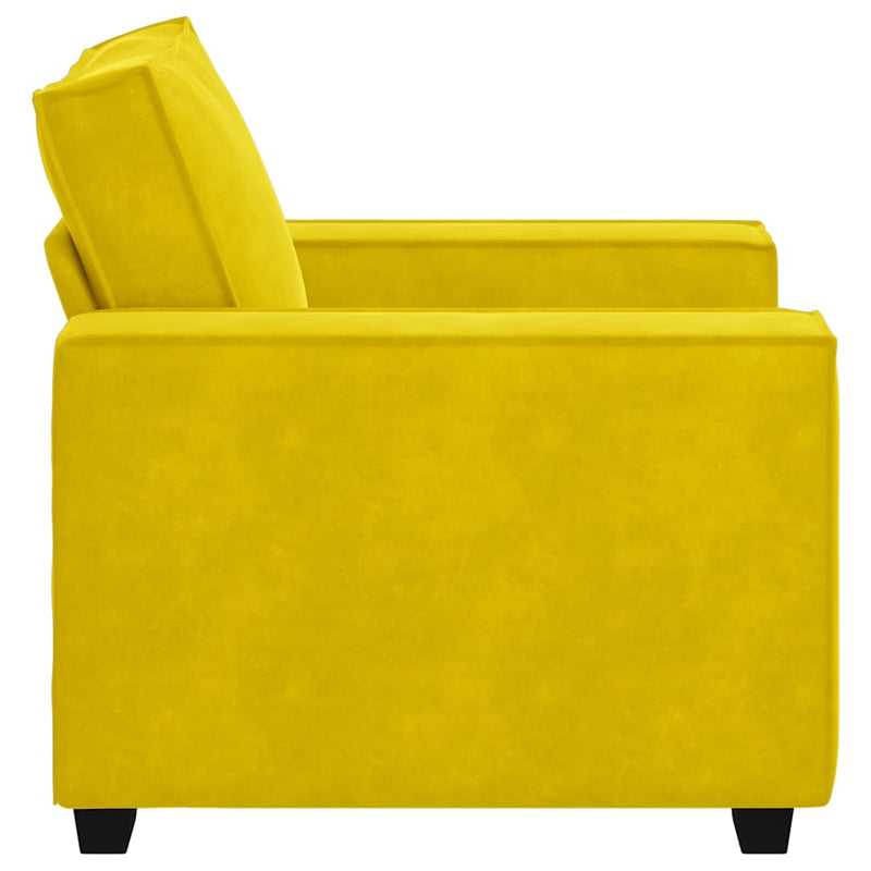 vidaXL sárga bársony kanapéfotel 60 cm