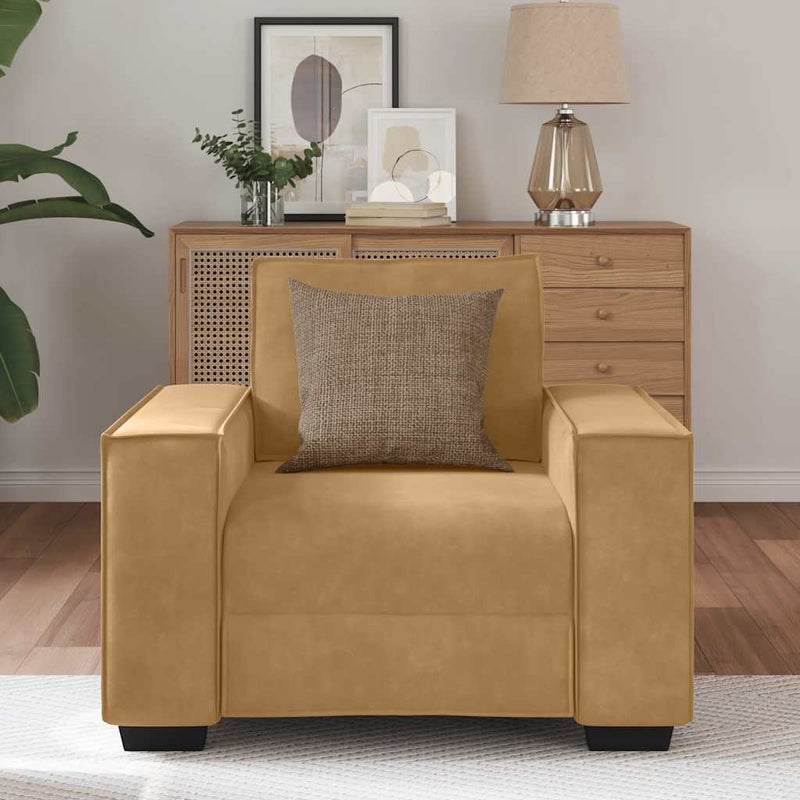 vidaXL barna bársony kanapéfotel 60 cm