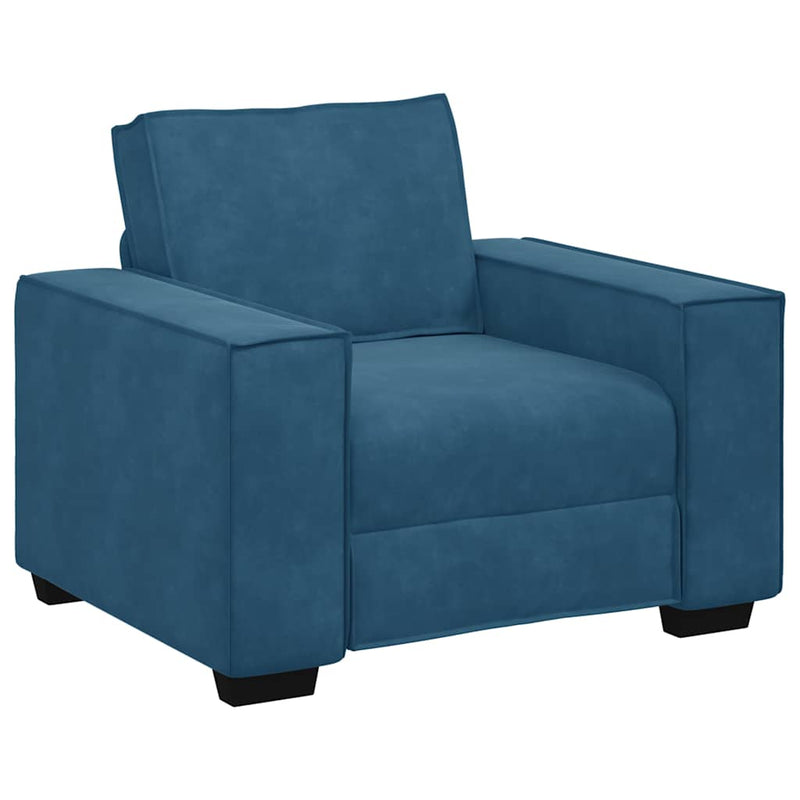 vidaXL kék bársony kanapéfotel 60 cm