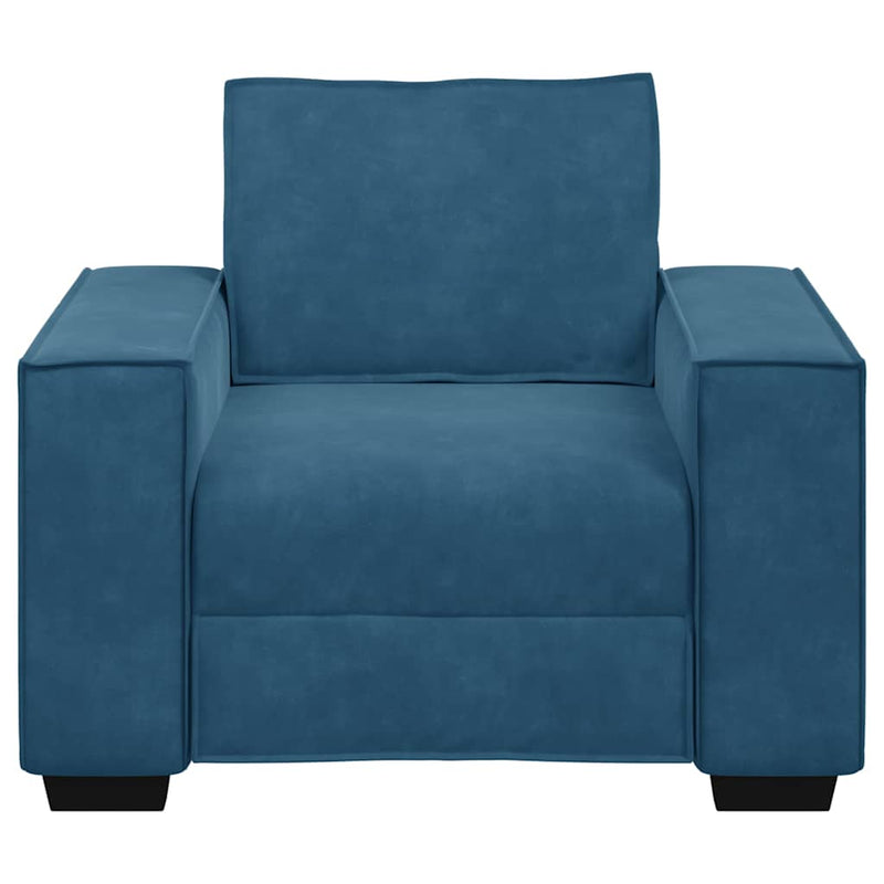 vidaXL kék bársony kanapéfotel 60 cm