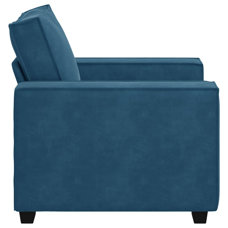 vidaXL kék bársony kanapéfotel 60 cm