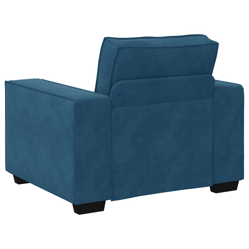 vidaXL kék bársony kanapéfotel 60 cm