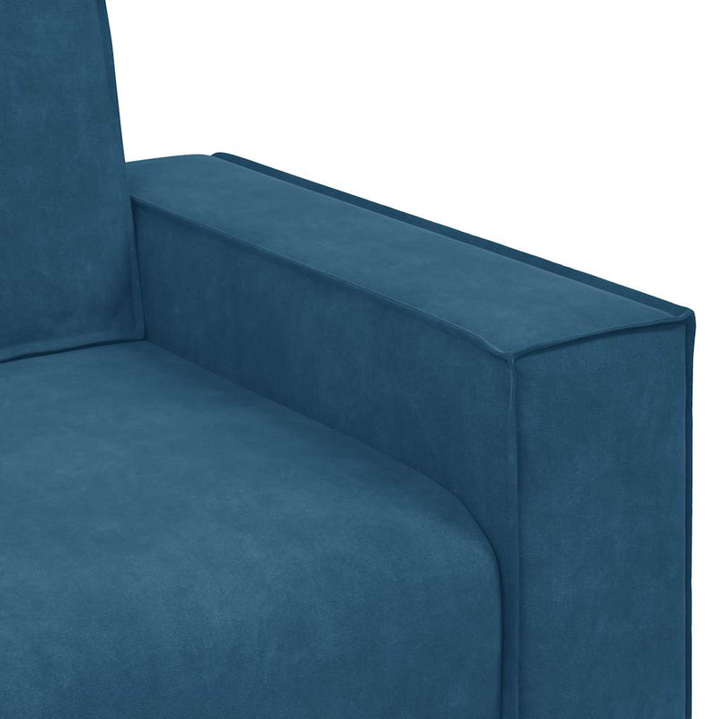 vidaXL kék bársony kanapéfotel 60 cm