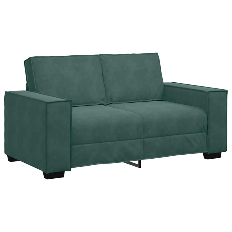 vidaXL kétszemélyes sötétzöld bársony kanapé 120 cm
