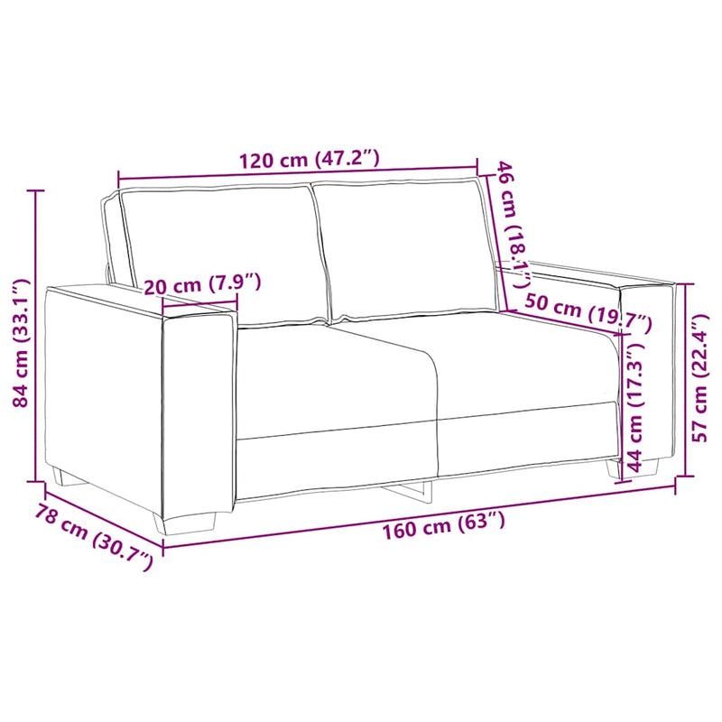 vidaXL kétszemélyes sötétzöld bársony kanapé 120 cm