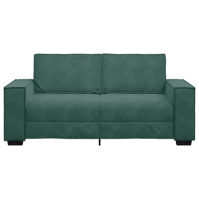 vidaXL kétszemélyes sötétzöld bársony kanapé 140 cm