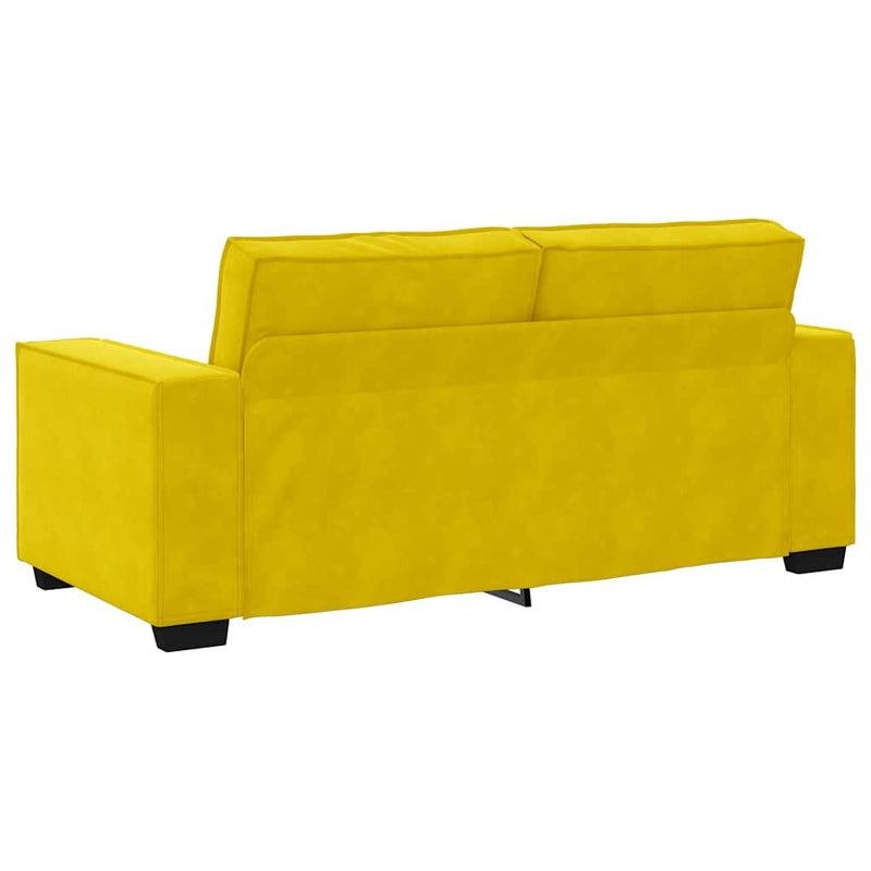 vidaXL kétszemélyes sárga bársony kanapé 140 cm