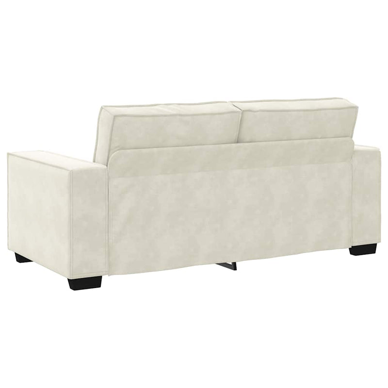 vidaXL kétszemélyes krémszínű bársony kanapé 140 cm