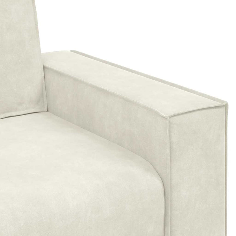 vidaXL kétszemélyes krémszínű bársony kanapé 140 cm