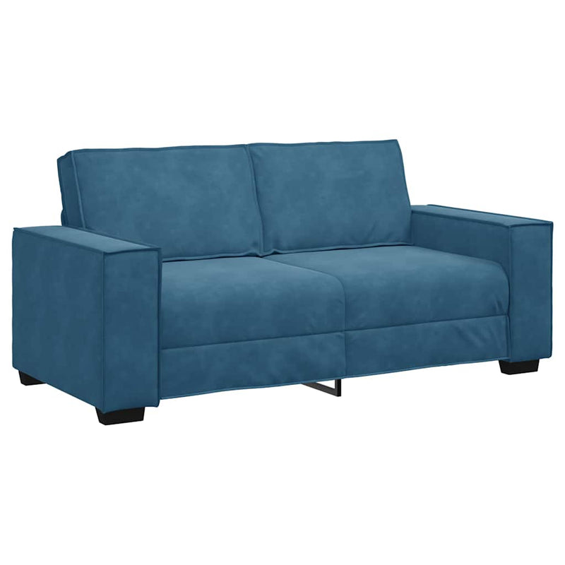 vidaXL kétszemélyes kék bársony kanapé 140 cm