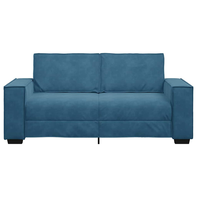 vidaXL kétszemélyes kék bársony kanapé 140 cm