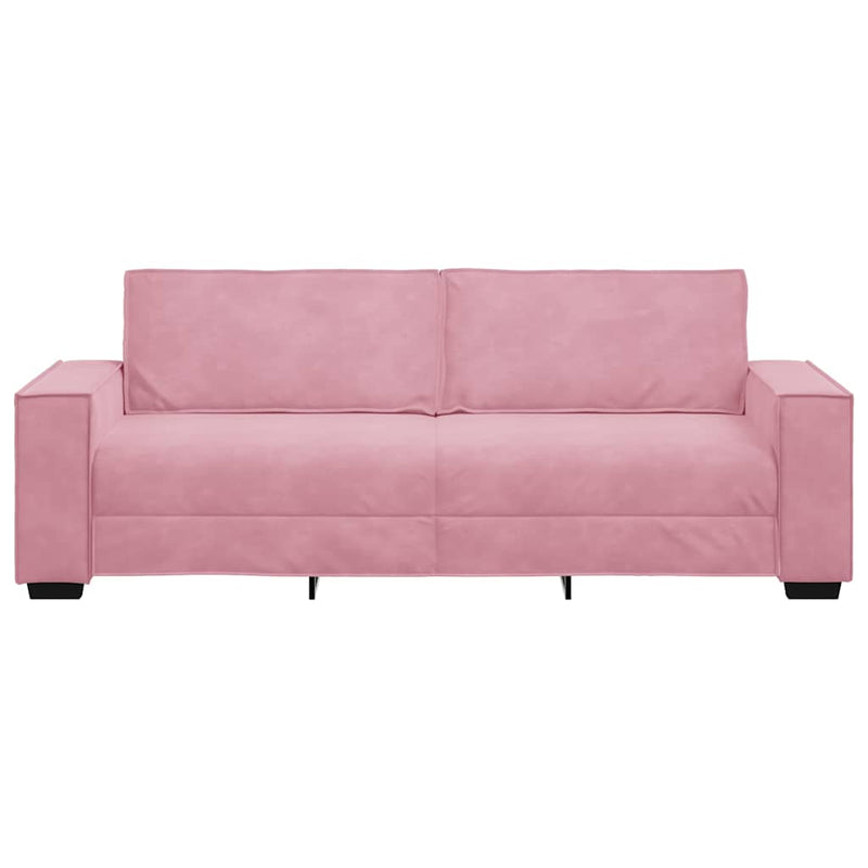vidaXL 3 személyes rózsaszín bársony kanapé 180 cm
