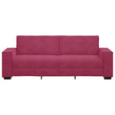 vidaXL 3 személyes bordó bársony kanapé 180 cm