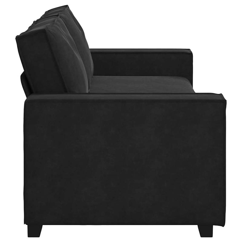 vidaXL 3 személyes fekete bársony kanapé 180 cm
