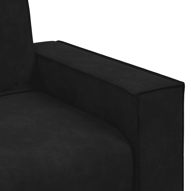 vidaXL 3 személyes fekete bársony kanapé 180 cm