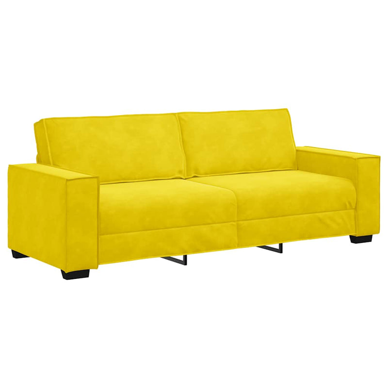 vidaXL 3 személyes sárga bársony kanapé 180 cm