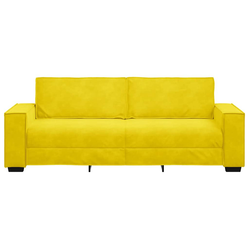 vidaXL 3 személyes sárga bársony kanapé 180 cm