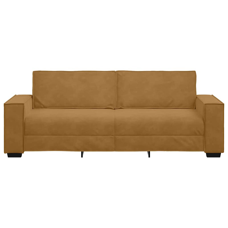 vidaXL 3 személyes barna bársony kanapé 180 cm