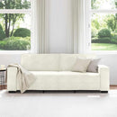 vidaXL 3 személyes krémszínű bársony kanapé 180 cm