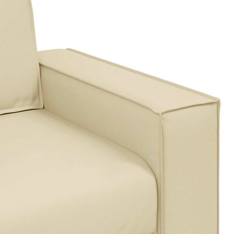 vidaXL 59 cm-es kanapé szék párnával Krém Műbőr