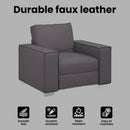 vidaXL Fotel Szürke 100 cm Műbőr