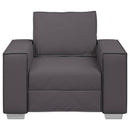 vidaXL Fotel Szürke 100 cm Műbőr