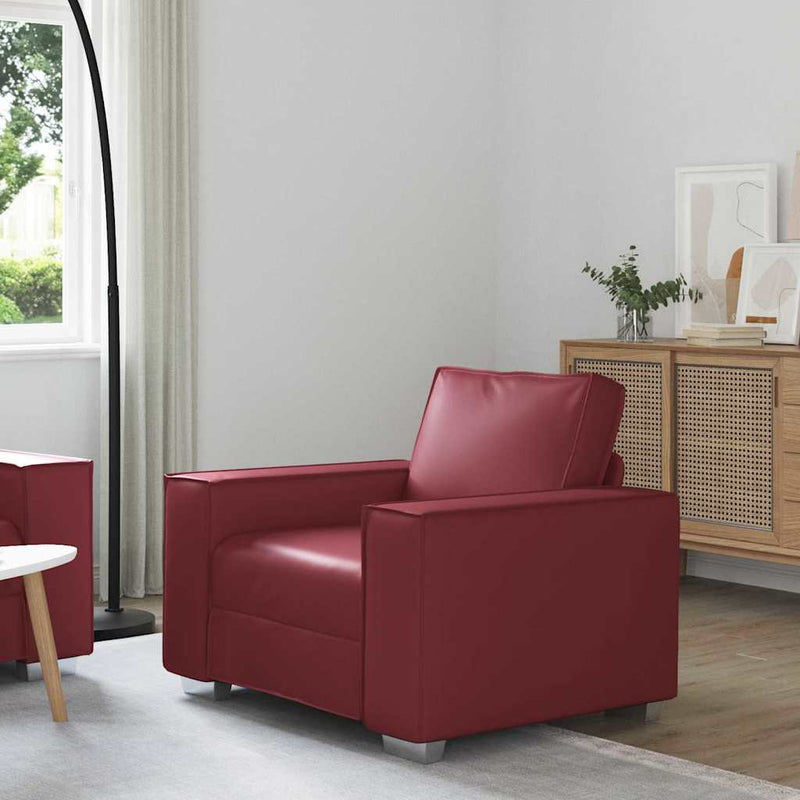 vidaXL Kanapéfotel párnával bordó 99 x 78 x 84 cm Mübőr