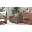 vidaXL Fotel Cappuccino 100 cm Műbőr