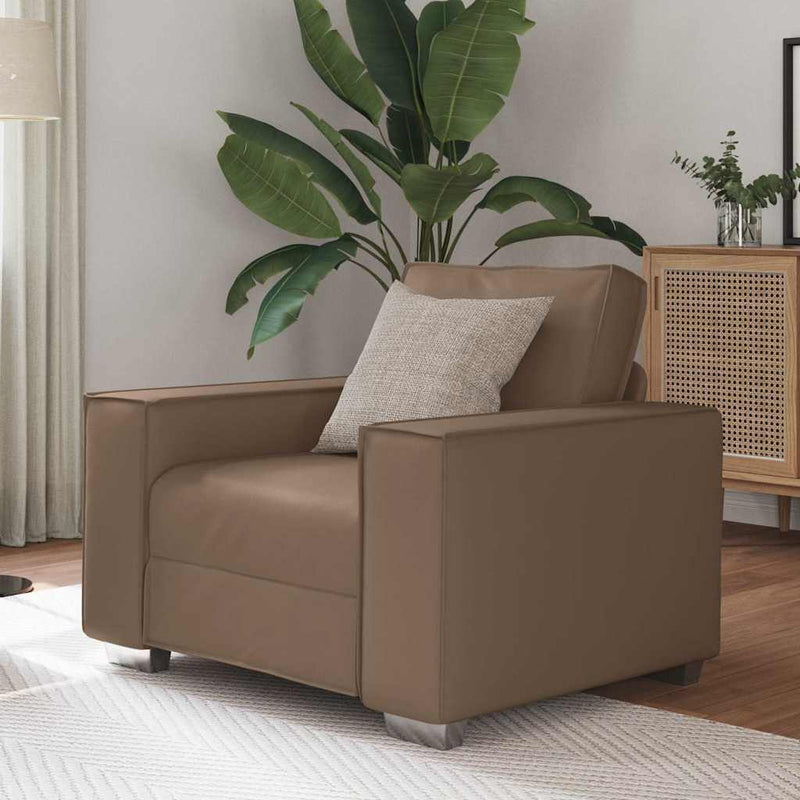 vidaXL Kanapéfotel párnával Cappuccino 99 x 78 x 84 cm Mübőr
