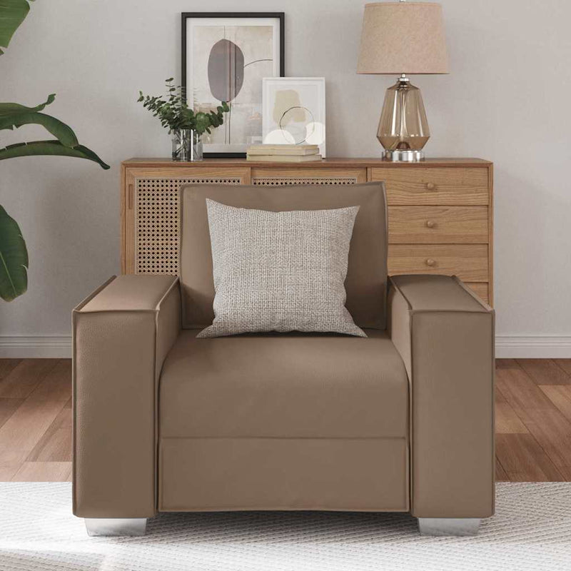 vidaXL Kanapéfotel párnával Cappuccino 99 x 78 x 84 cm Mübőr
