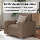 vidaXL Fotel Cappuccino 100 cm Műbőr