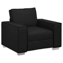 vidaXL Fotel Fekete 100 cm Műbőr