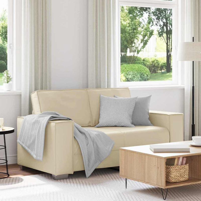 vidaXL Kanapéfotel párnával Krém 160 x 78 x 84 cm Mübőr