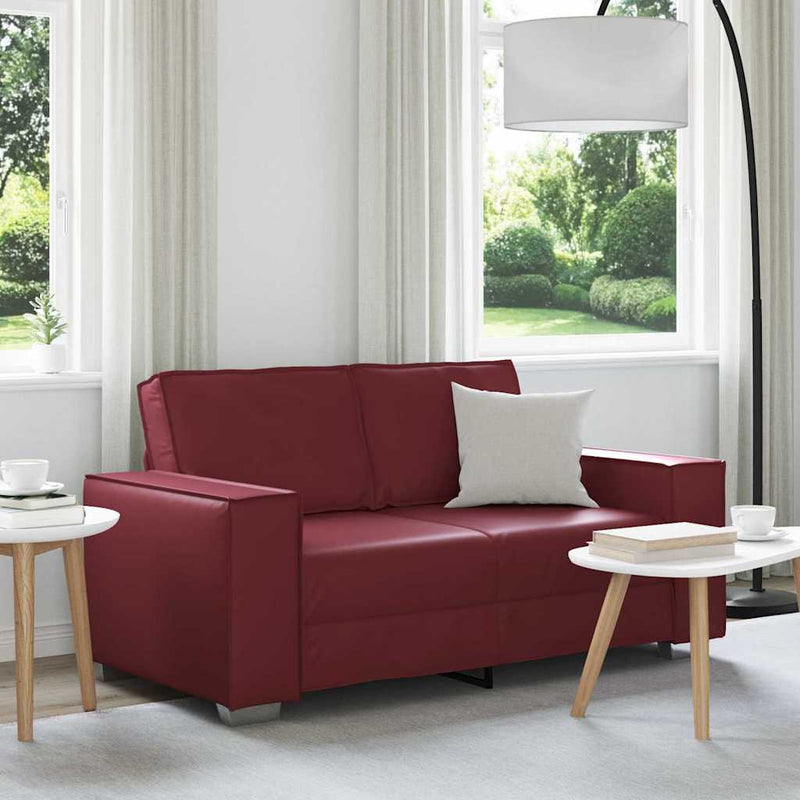 vidaXL Kanapéfotel párnával bordó 160 x 78 x 84 cm Mübőr