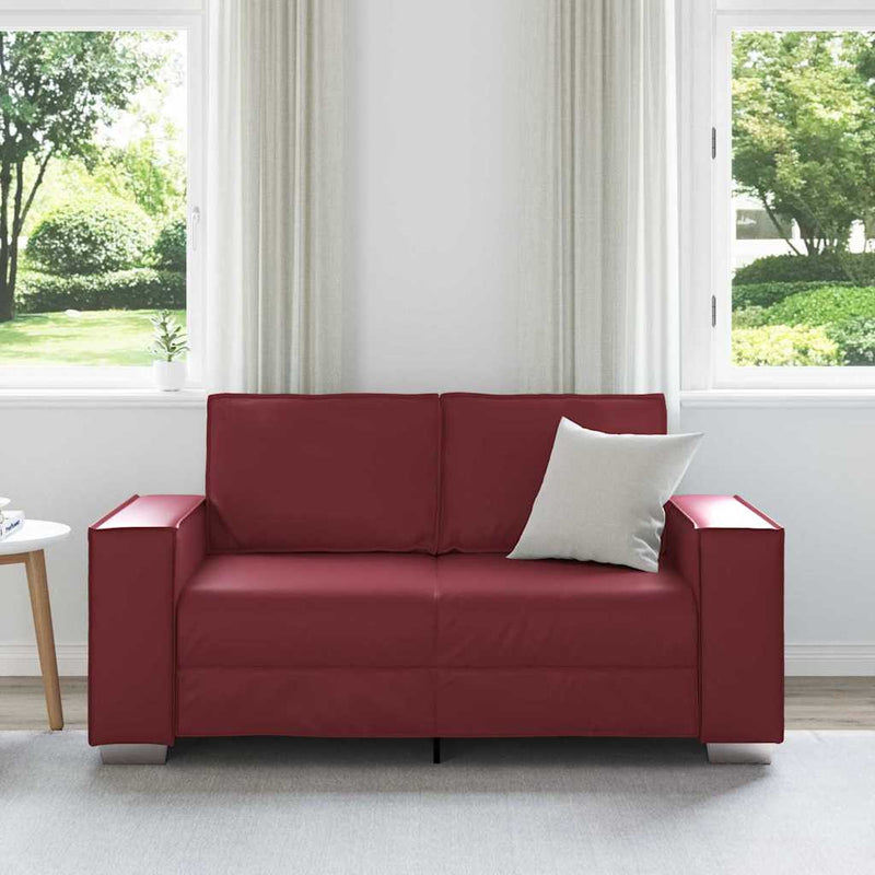 vidaXL Kanapéfotel párnával bordó 160 x 78 x 84 cm Mübőr