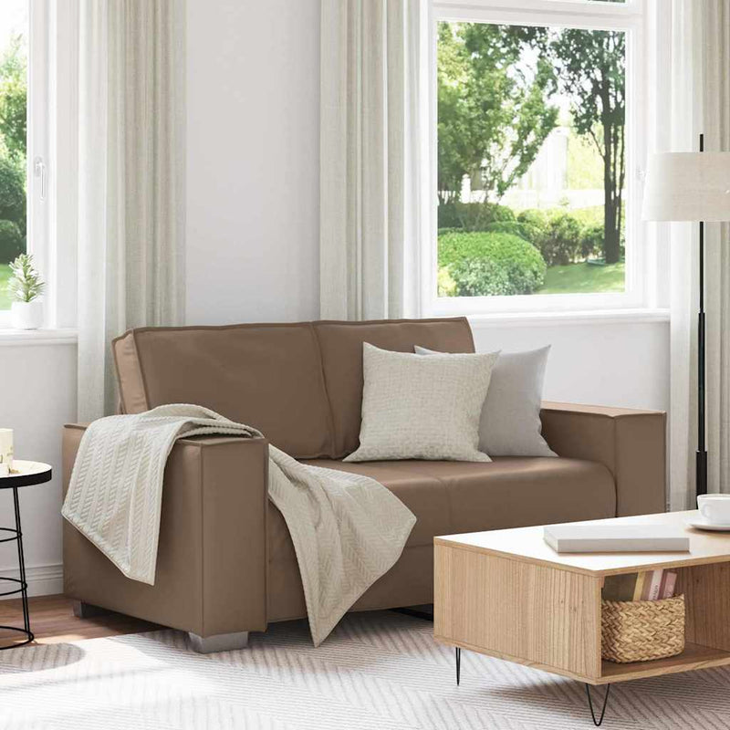 vidaXL Kanapéfotel párnával Cappuccino 160 x 78 x 84 cm Mübőr