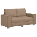 vidaXL Kétszemélyes kanapé Cappuccino 160 cm Műbőr