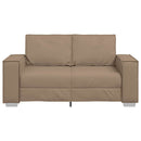 vidaXL Kétszemélyes kanapé Cappuccino 160 cm Műbőr