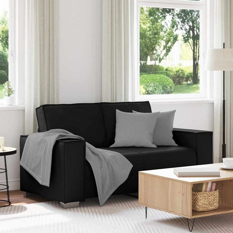 vidaXL Kanapéfotel párnával Fekete 160 x 78 x 84 cm Mübőr