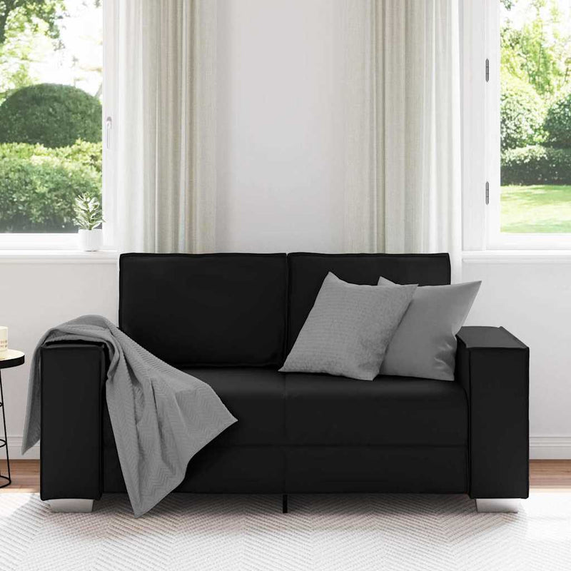 vidaXL Kanapéfotel párnával Fekete 160 x 78 x 84 cm Mübőr
