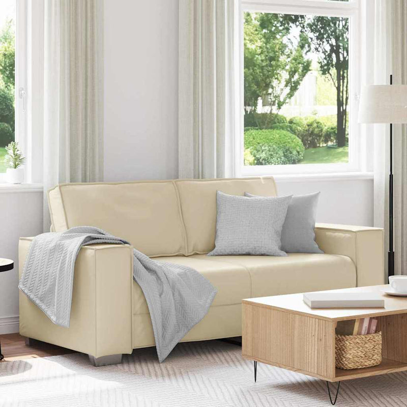 vidaXL Kanapéfotel párnával Krém 180 x 78 x 84 cm Mübőr