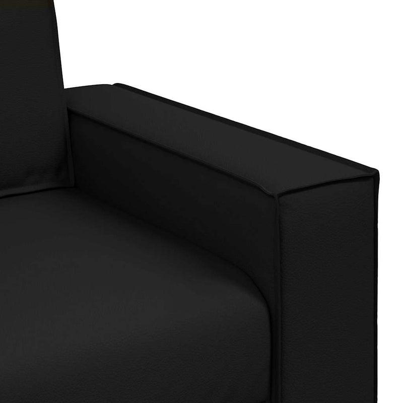 vidaXL Kanapéfotel párnával Fekete 180 x 78 x 84 cm Mübőr