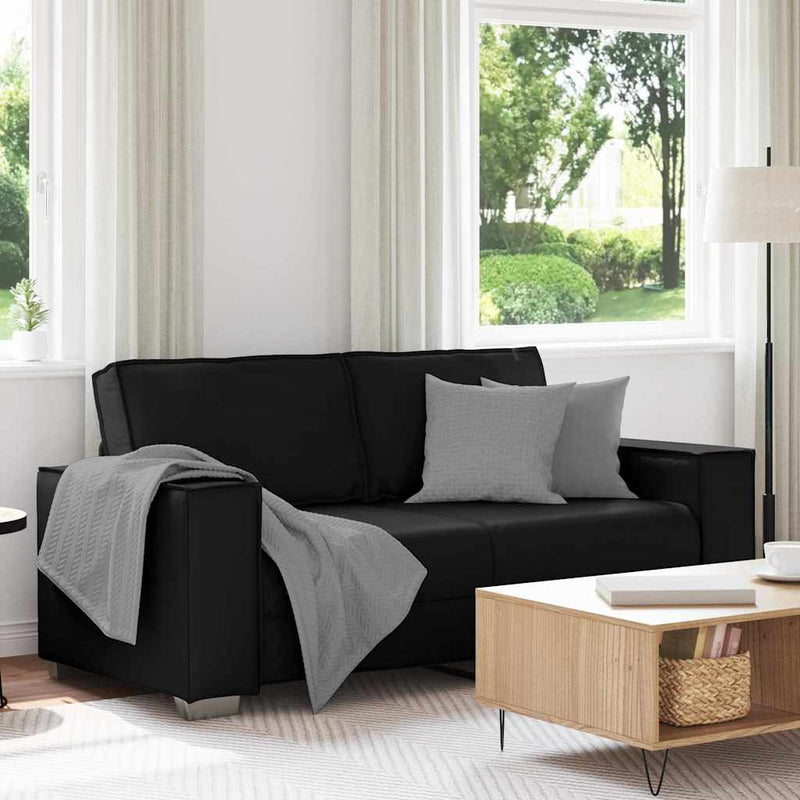 vidaXL Kanapéfotel párnával Fekete 180 x 78 x 84 cm Mübőr
