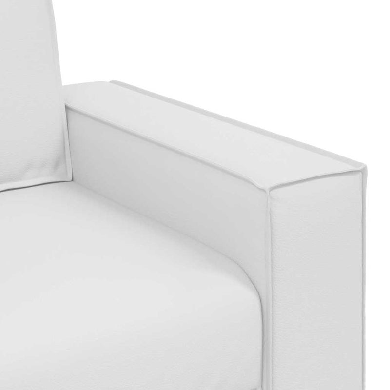 vidaXL 140 cm-es Loveseat Kanapé párnával Fehér Műbőr