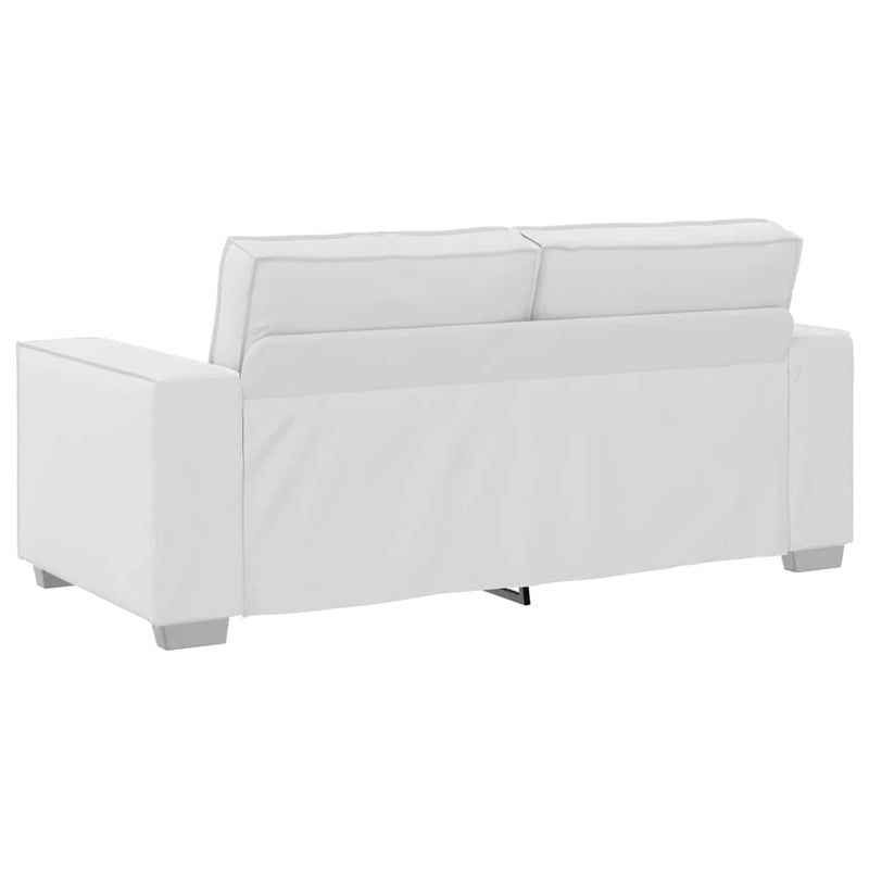 vidaXL 140 cm-es Loveseat Kanapé párnával Fehér Műbőr