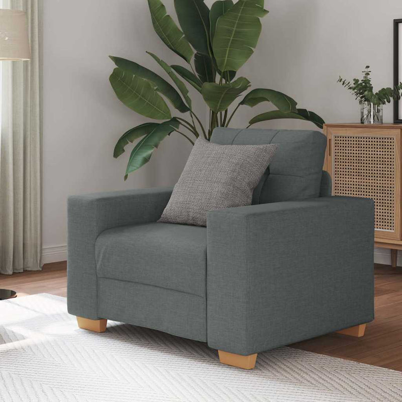 vidaXL sötétszürke szövet kanapéfotel 60 cm