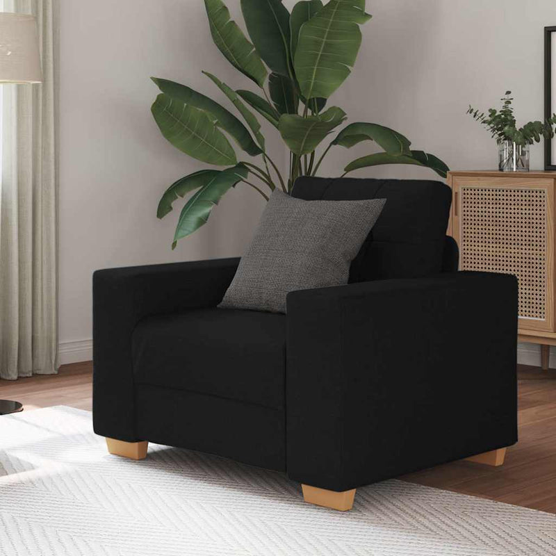 vidaXL fekete szövet kanapéfotel 60 cm